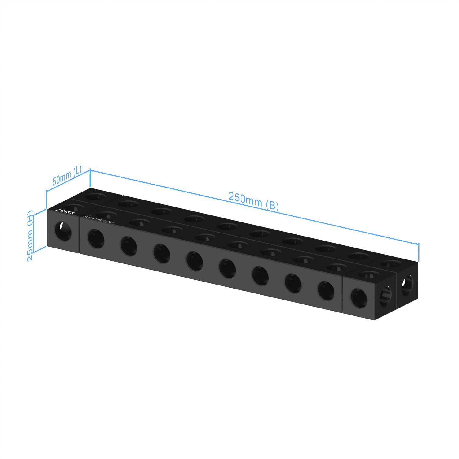 Base plate - 25x50x250mm, AF25