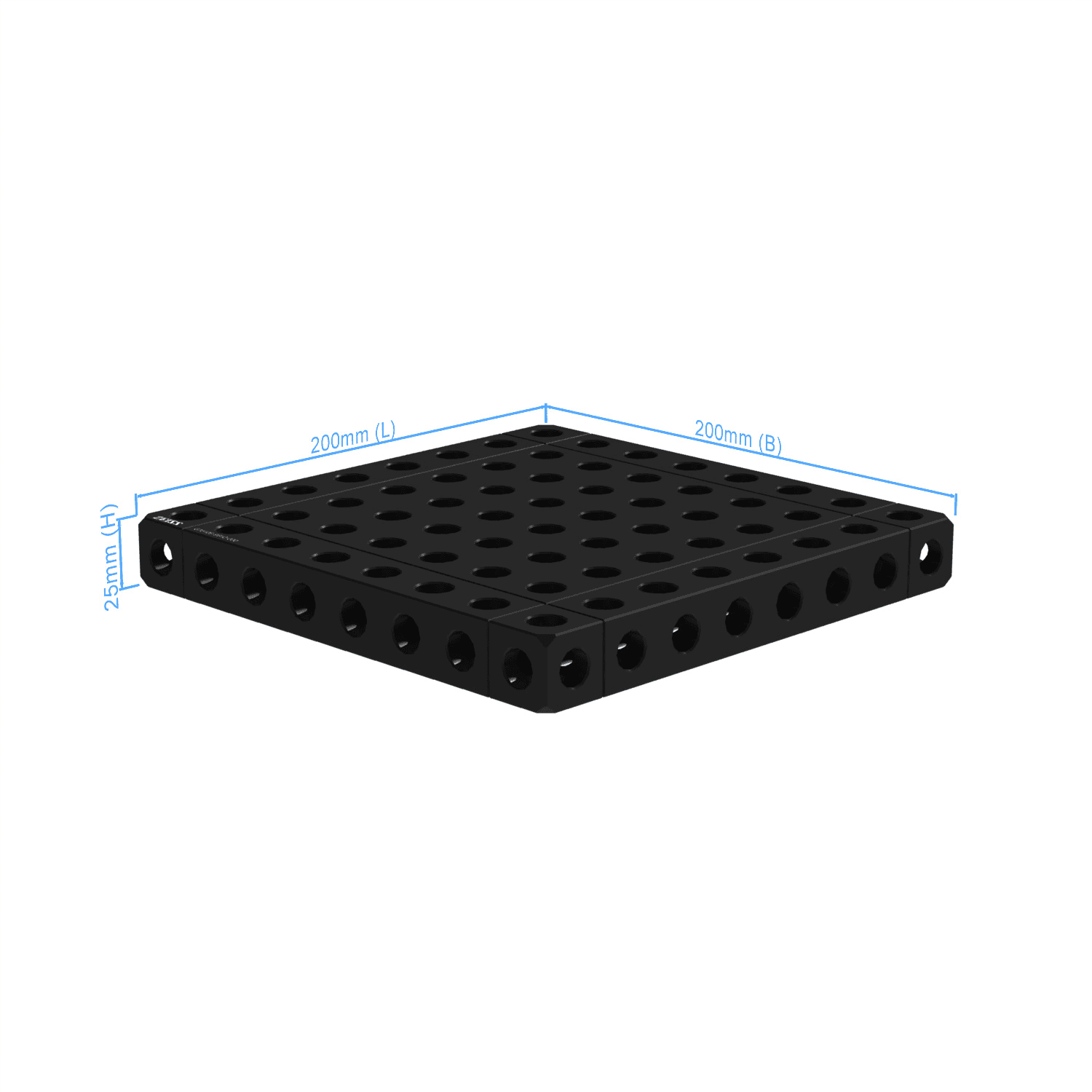Base plate - 25x200x200mm, AF25