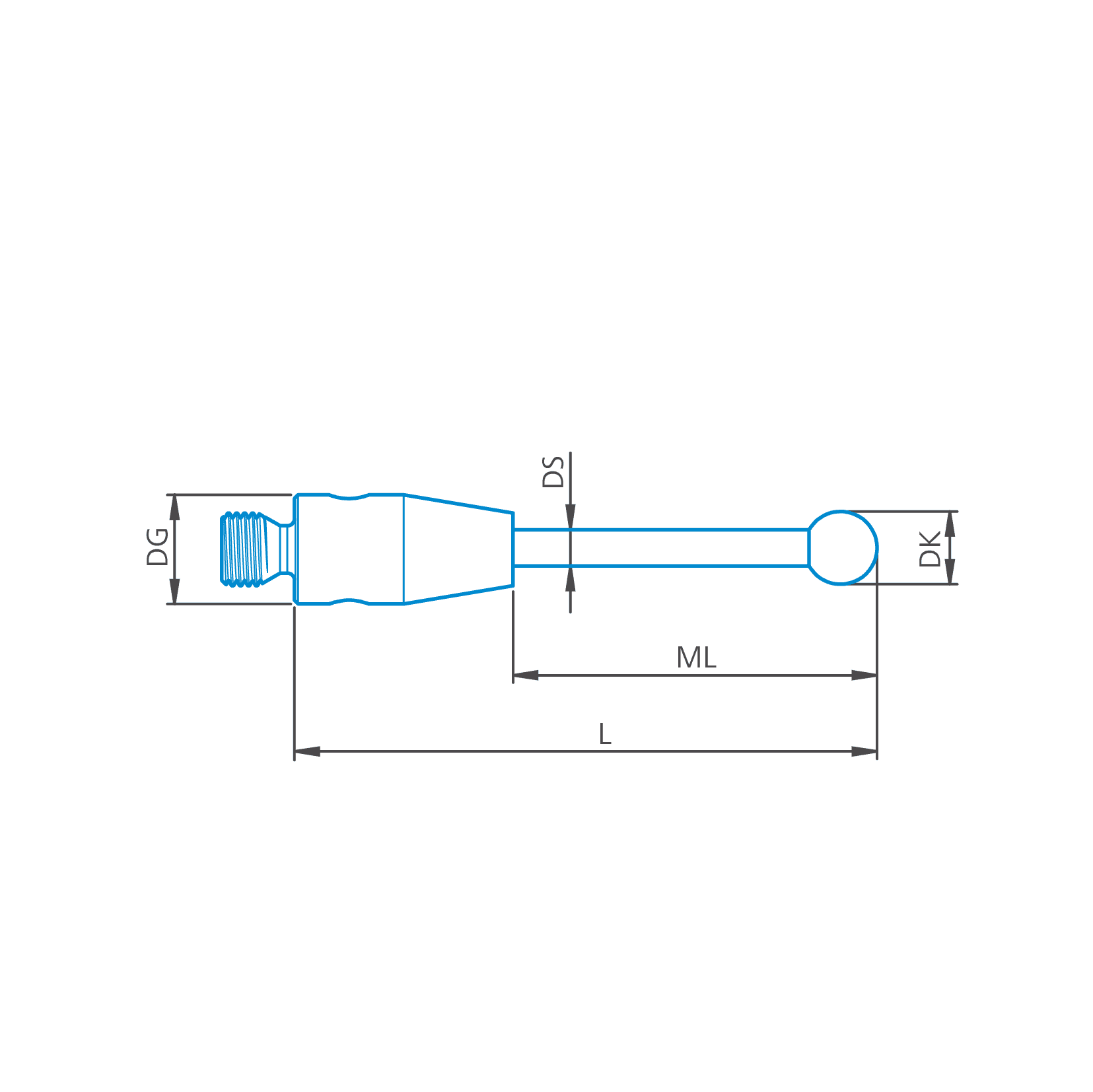 Stylus straight M2, DK2 L59