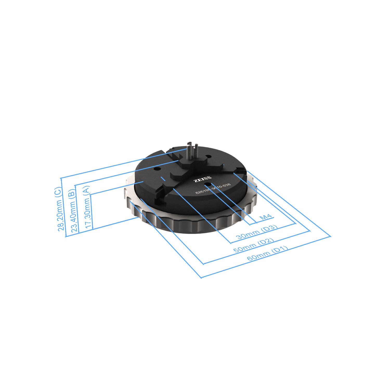 3-jaw-chuck - clamping range 30mm