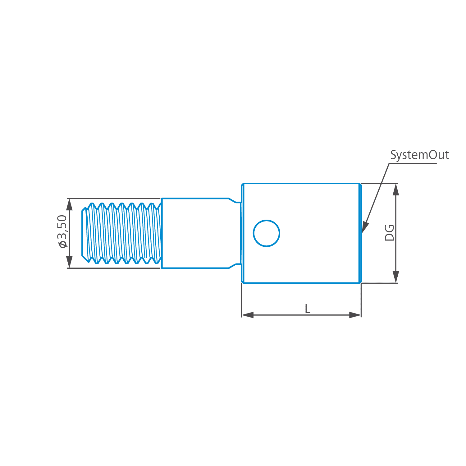 Clamping Screw with female thread, M3 XXT