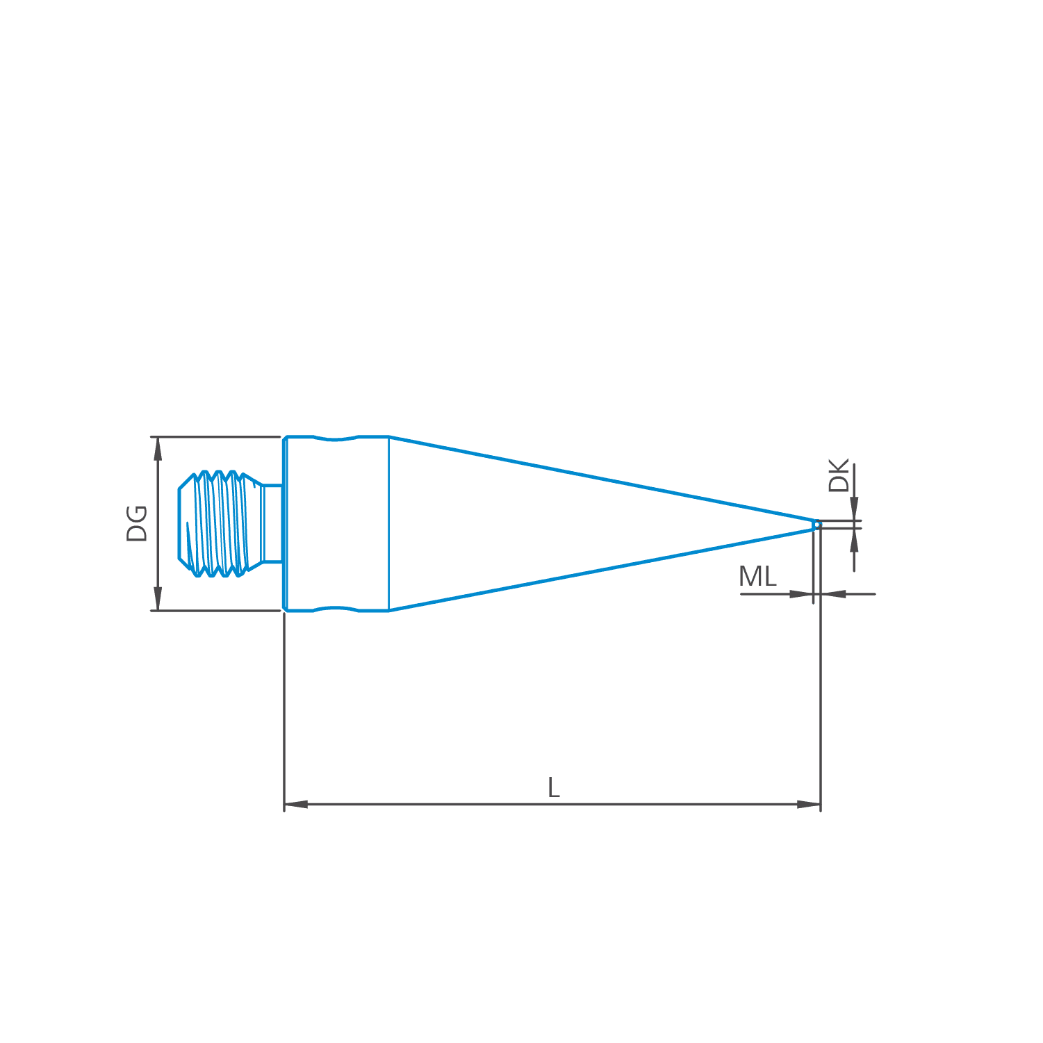 Cone stylus M3 XXT, DK0.3 L15