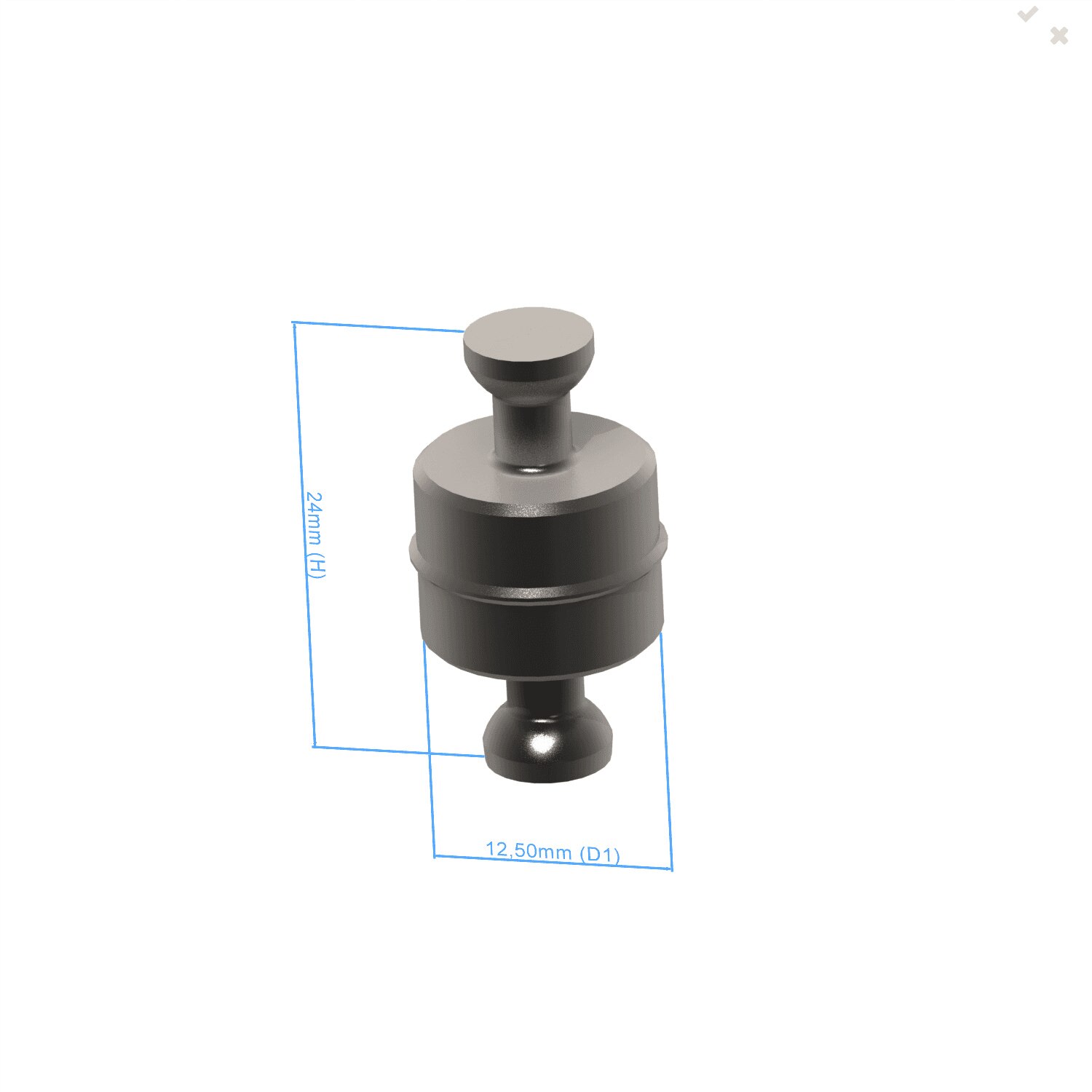 Bolt - without thread, AF25, 10 pieces