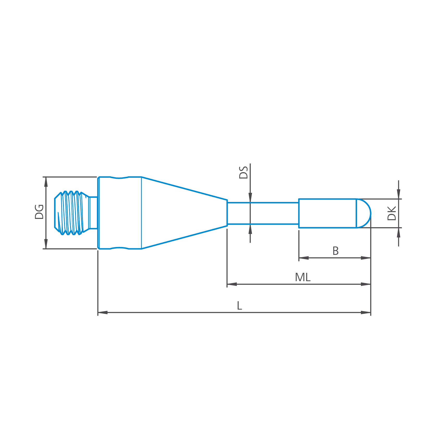 Cylinder stylus M3 XXT, DK2 L16