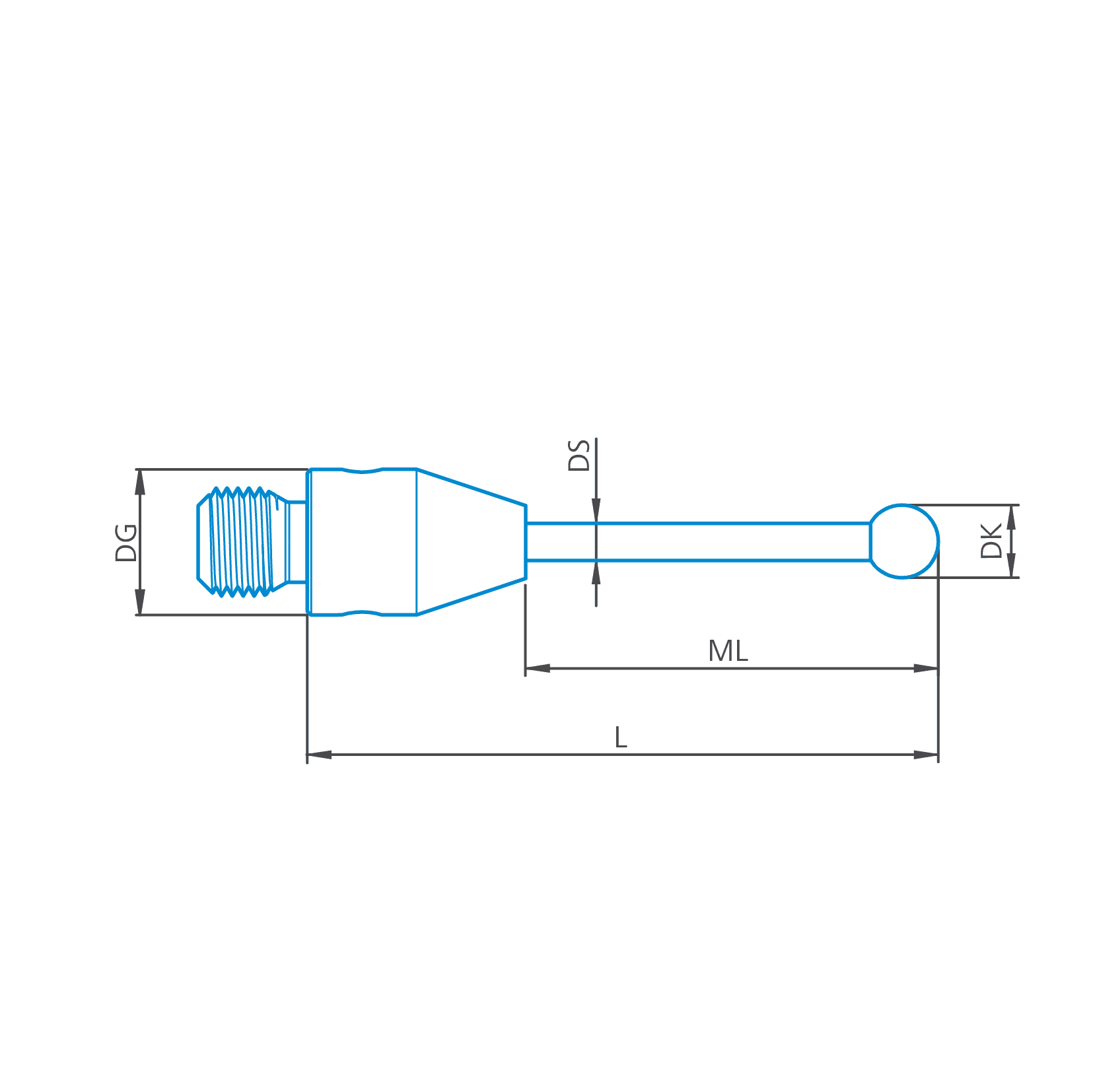 Stylus straight M3, DK1 L59