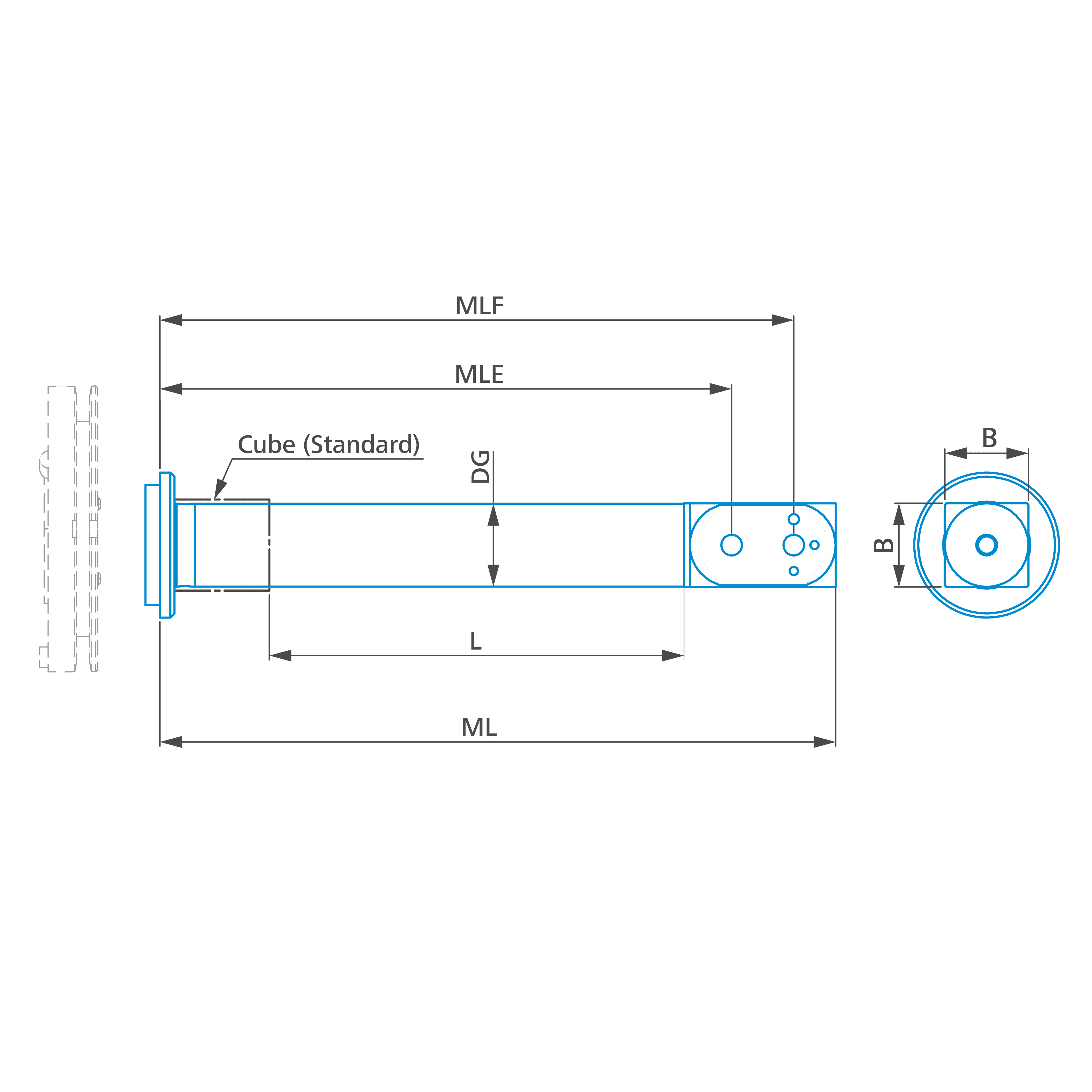 Adapter plate extension, Cube-9x-M5 Pro-L113,1