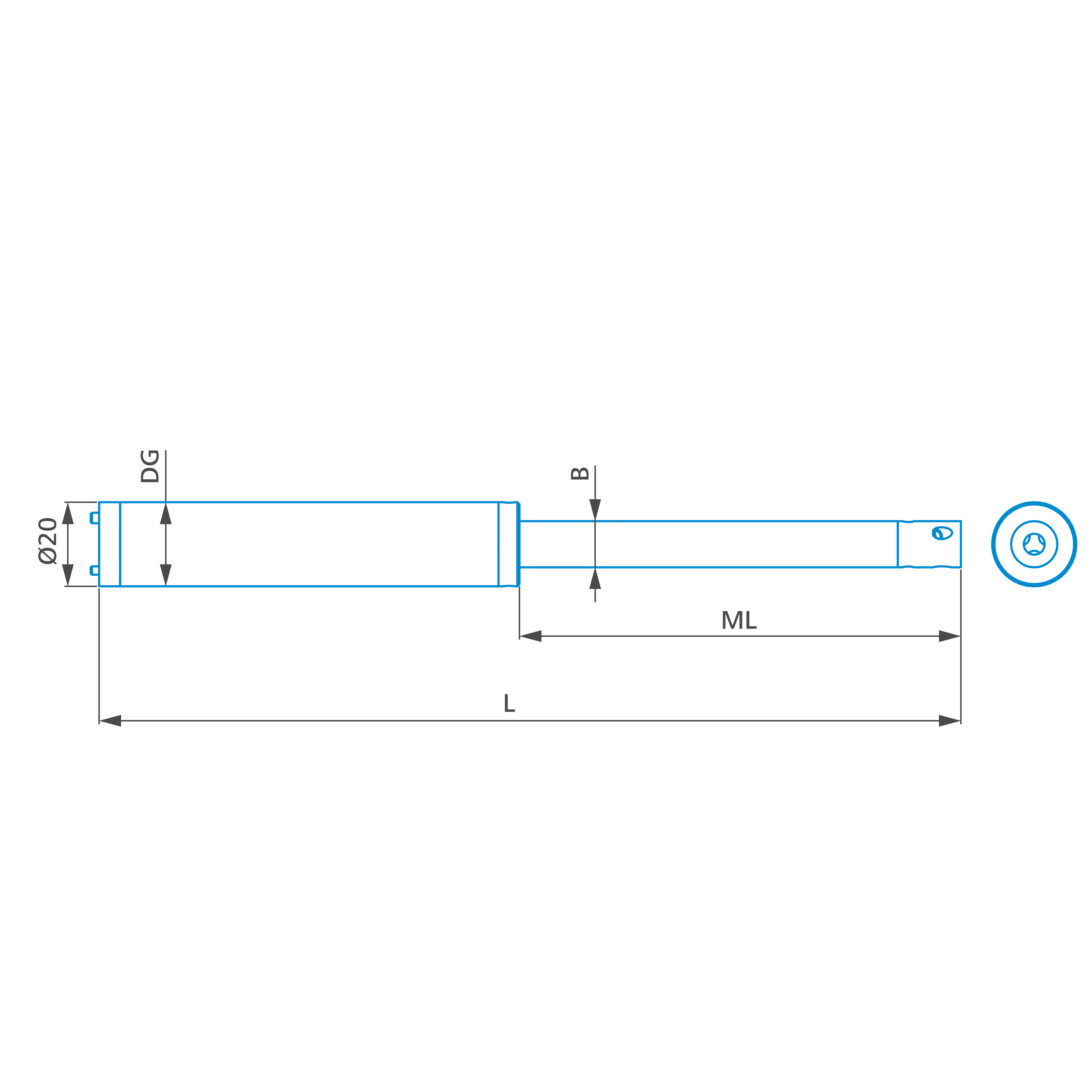 Extension stepped M5 Pro-DG20-L460-1x-CR