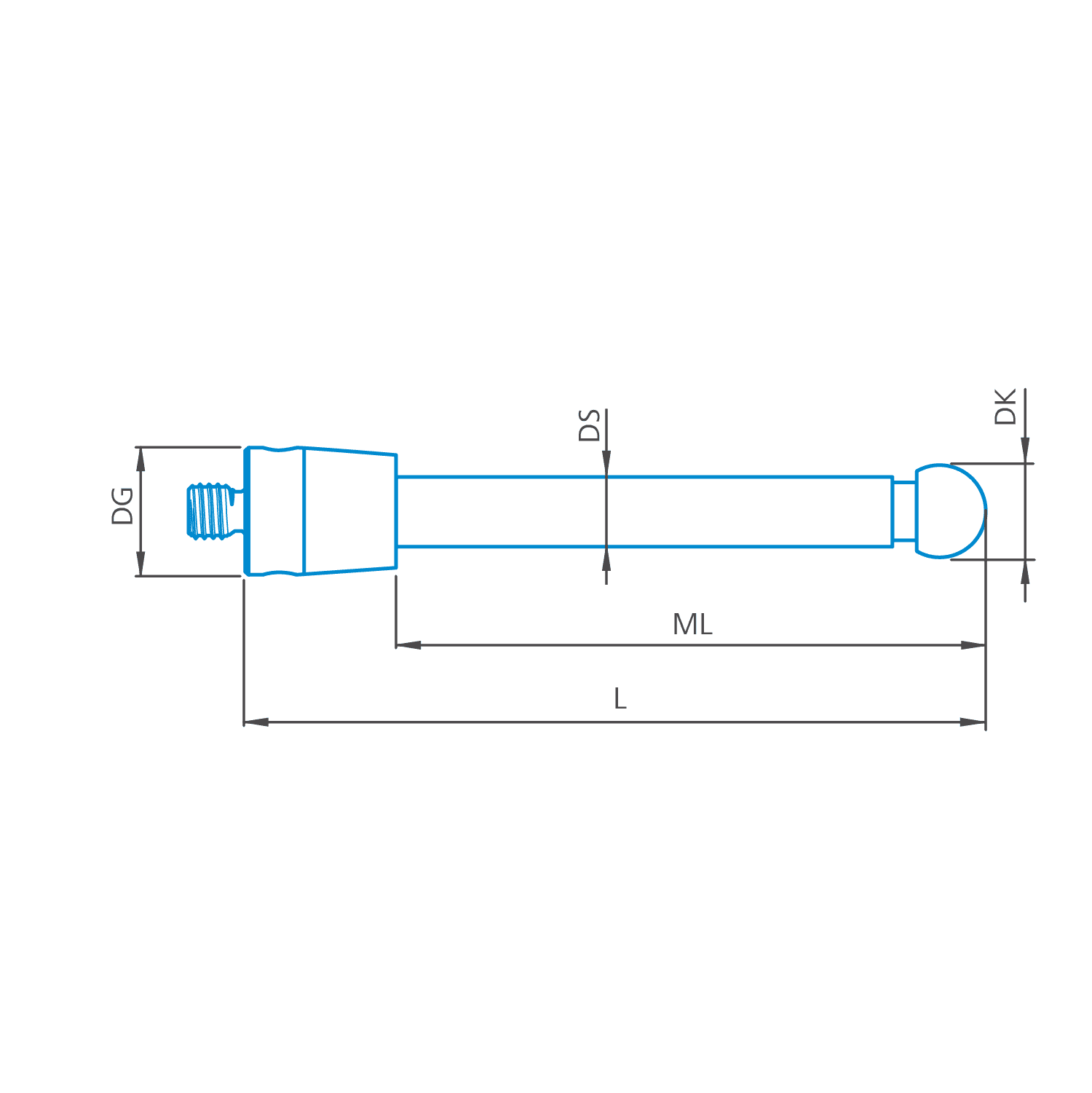 Stylus straight M5 DK10 L63 D!S mono