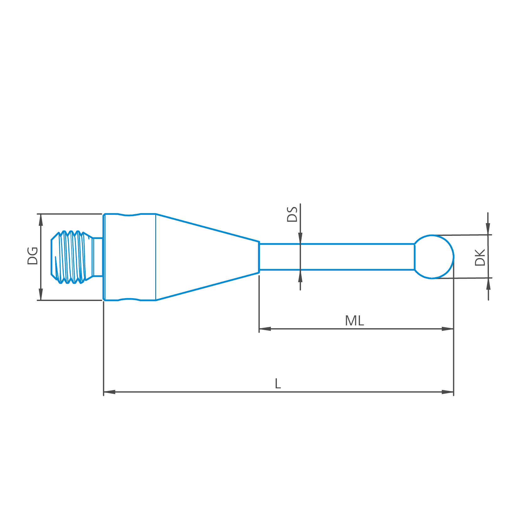 Stylus straight M3 XXT, DK2 L59