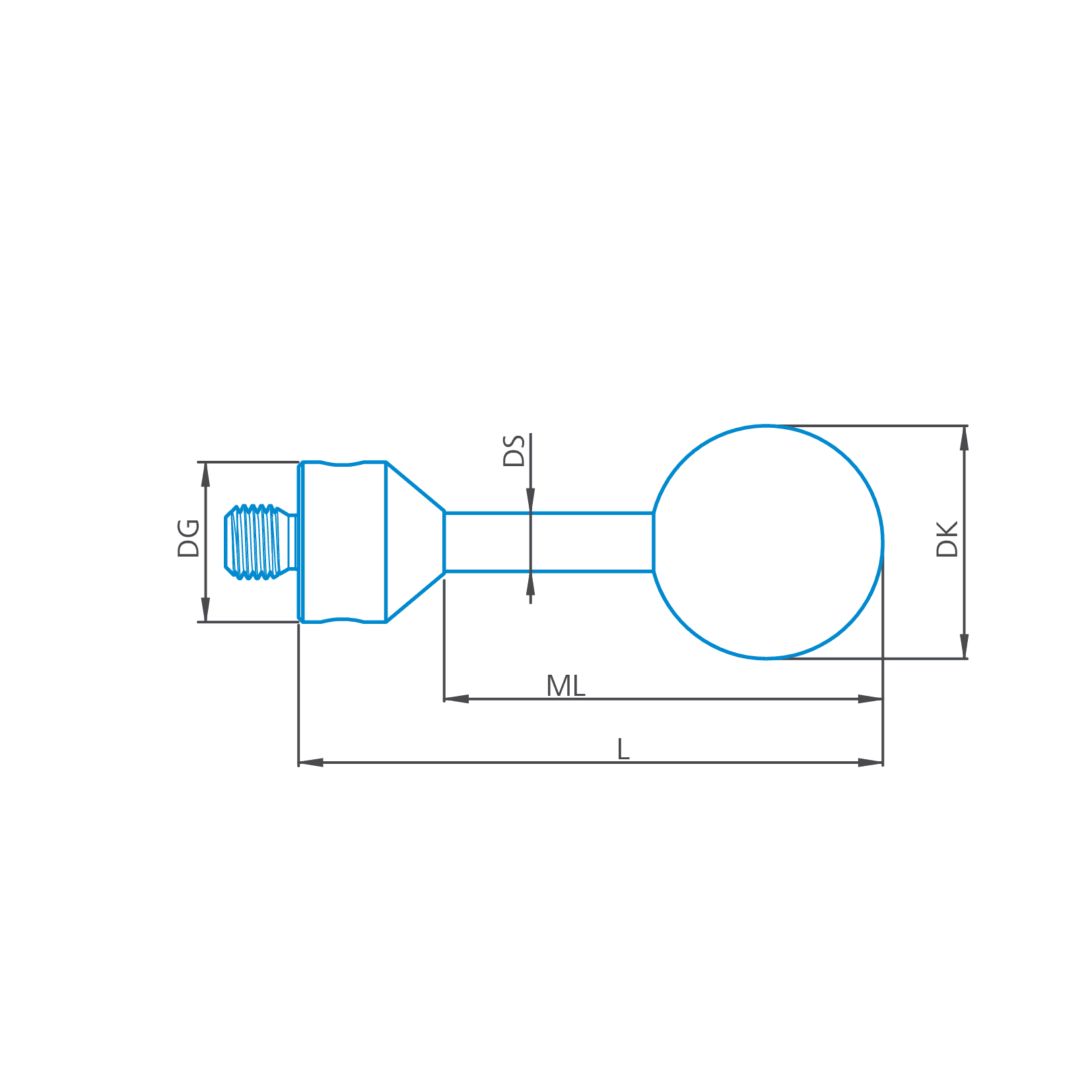 Stylus straight M5, DK14.6 L80