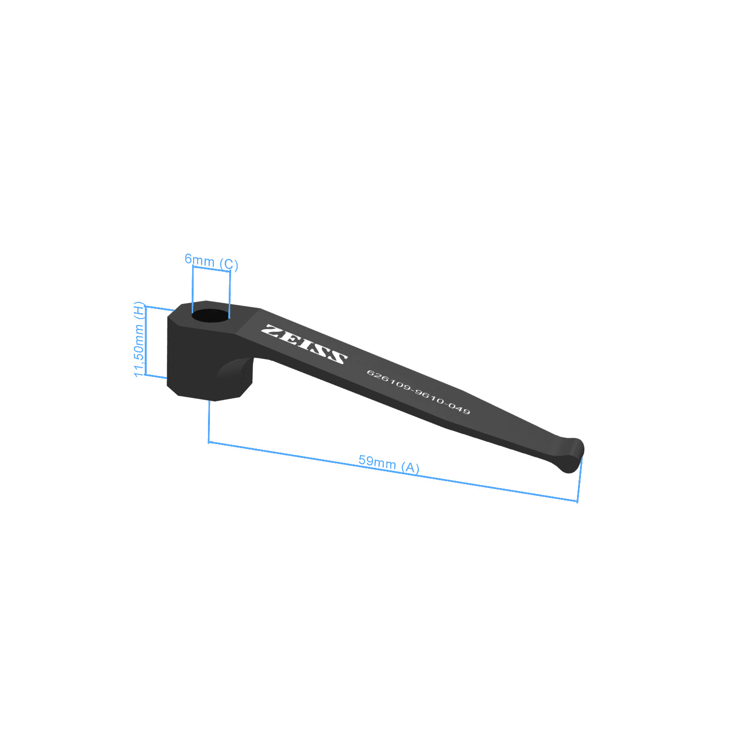 Hold down spring - self locking, lenght 59mm, 2 pieces