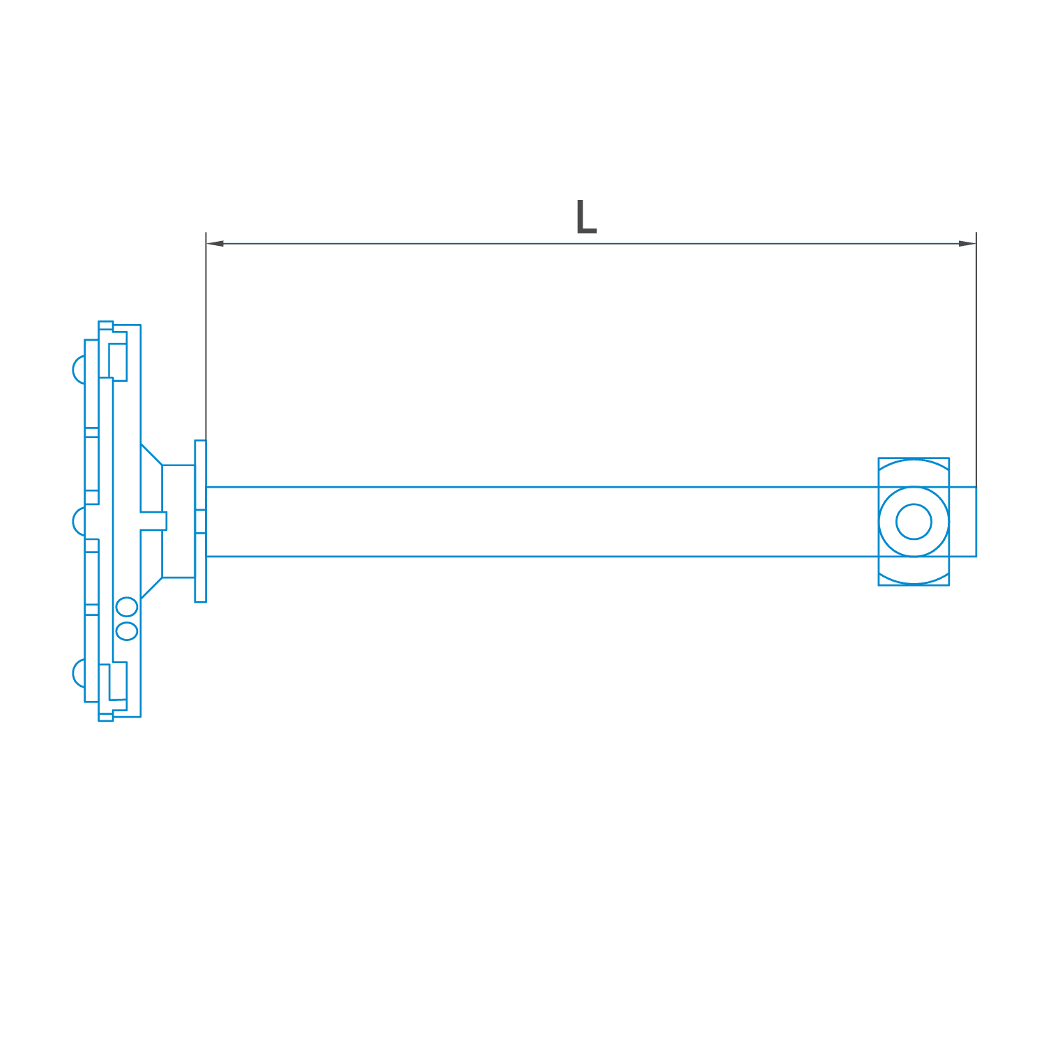 Adapter plate VAST XXT TL3, cube-5x-M3-L75