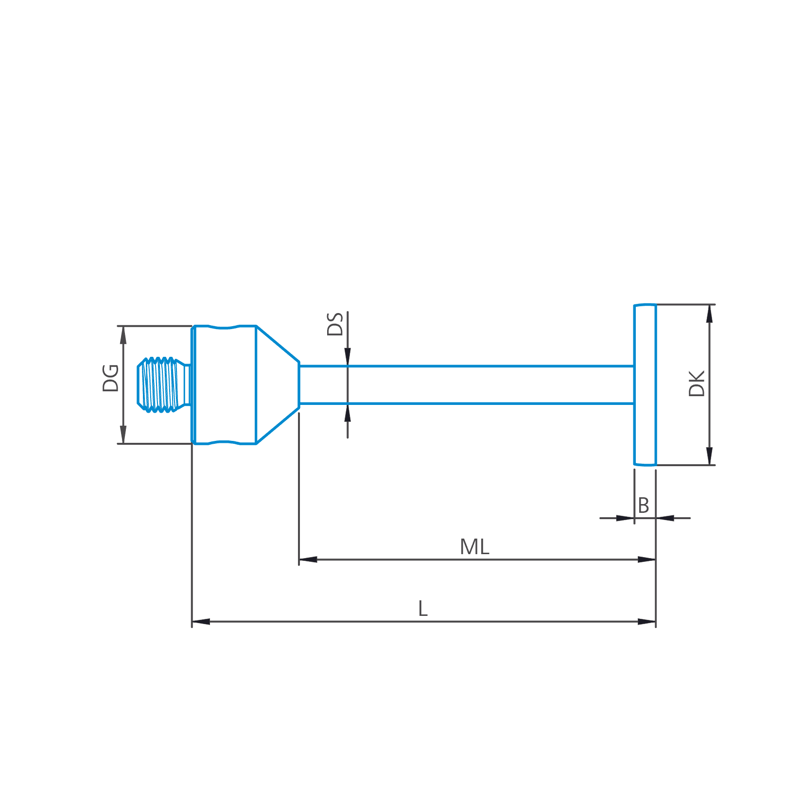 Disk stylus M5, DK25 L95