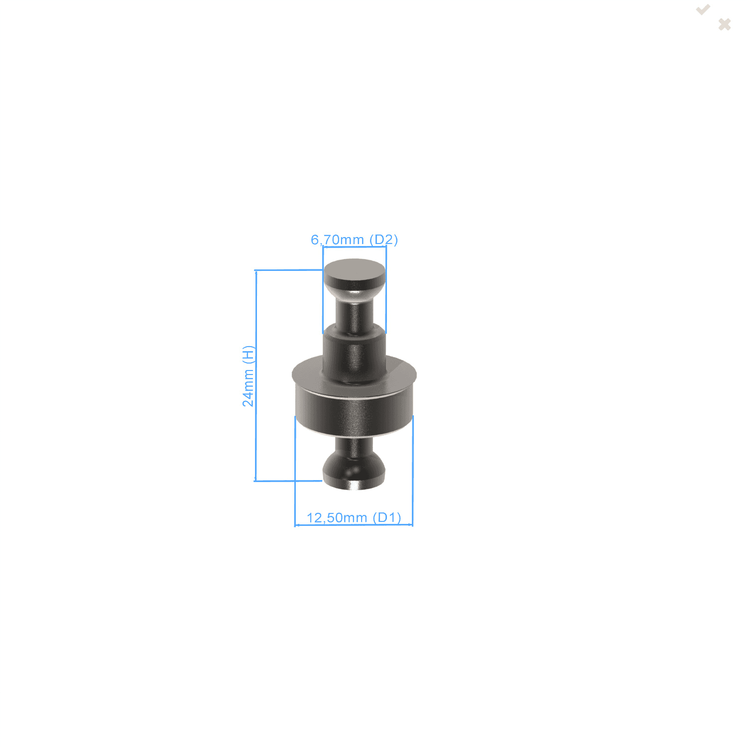 Bolt for Adjusting element simple and Adjusting element double - AF25, 5 pieces