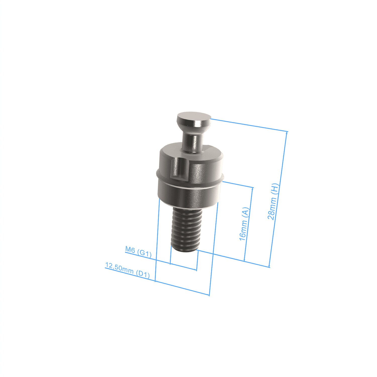 Combi bolt - M6 long, AF25, 10 pieces