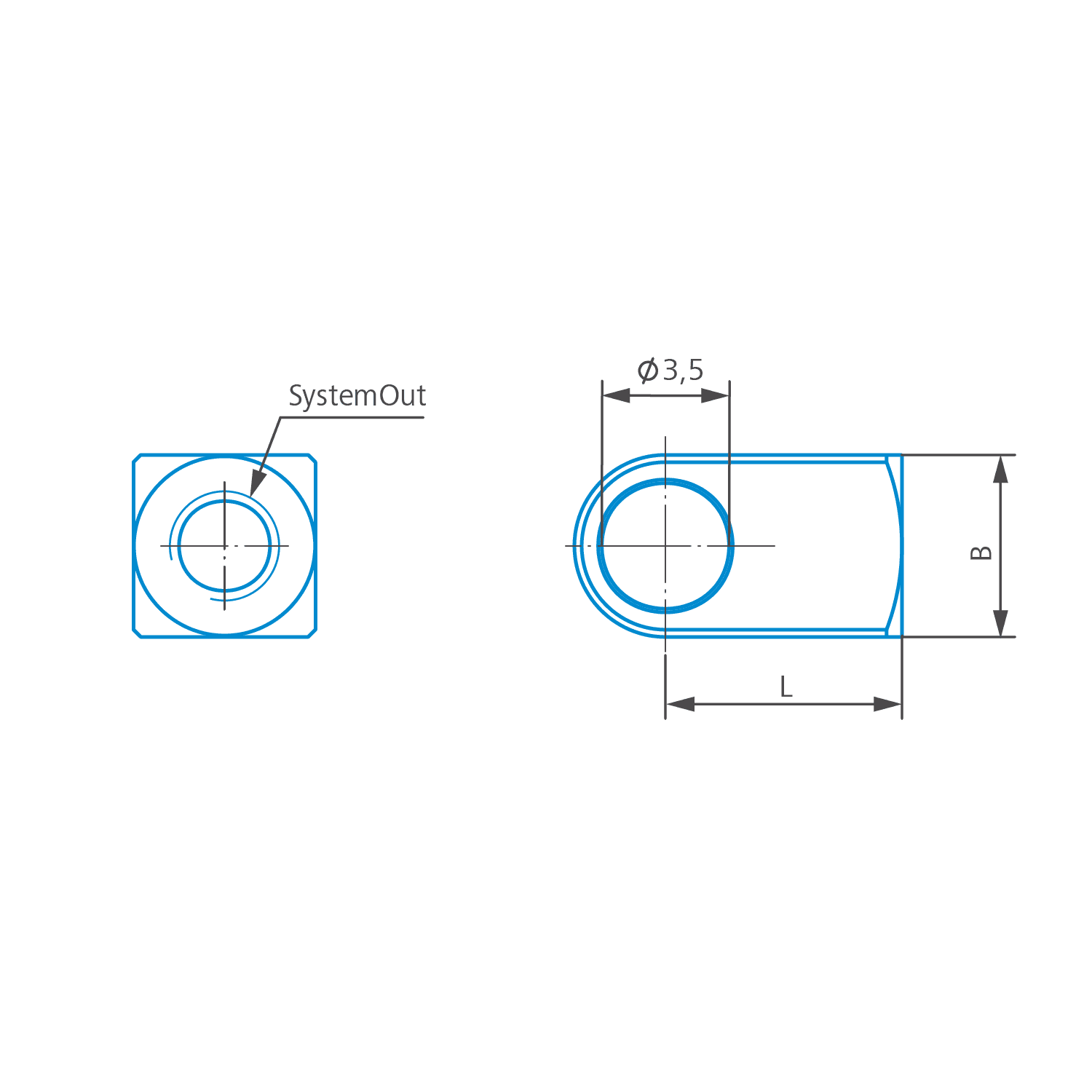 cube, M3XXT, 90 degree, single