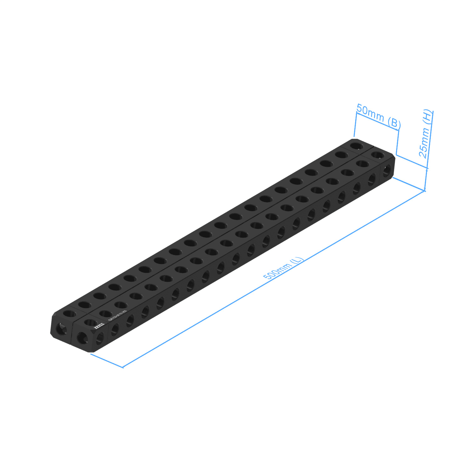 Base plate - 25x50x500mm, AF25