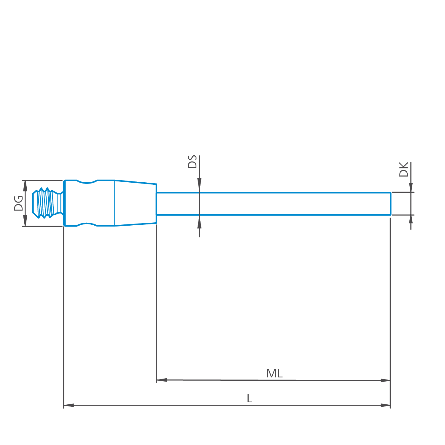 Cylinder stylus M2, DK0.5 L15