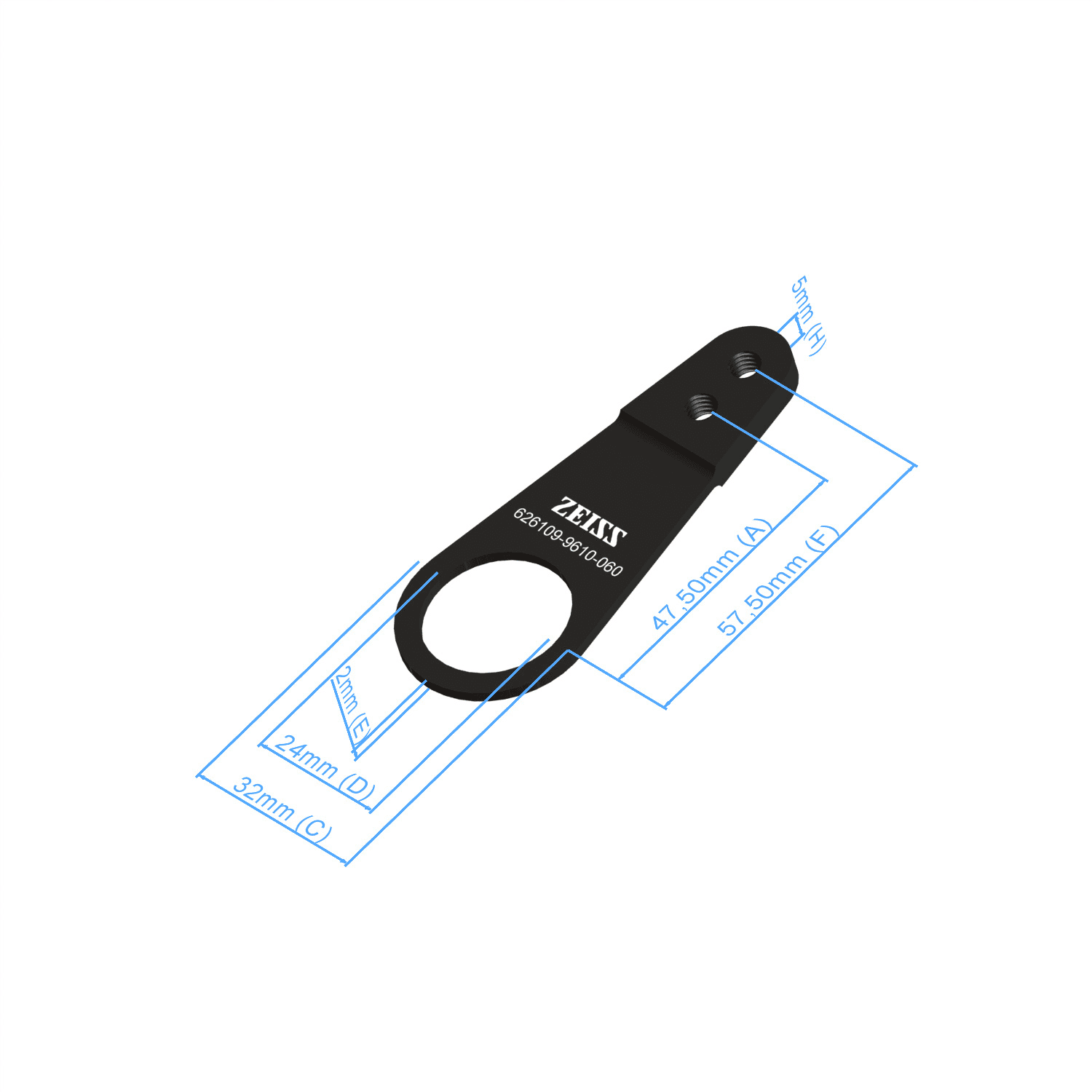 Connection for Hold-down column clamp - M6, 2 pieces