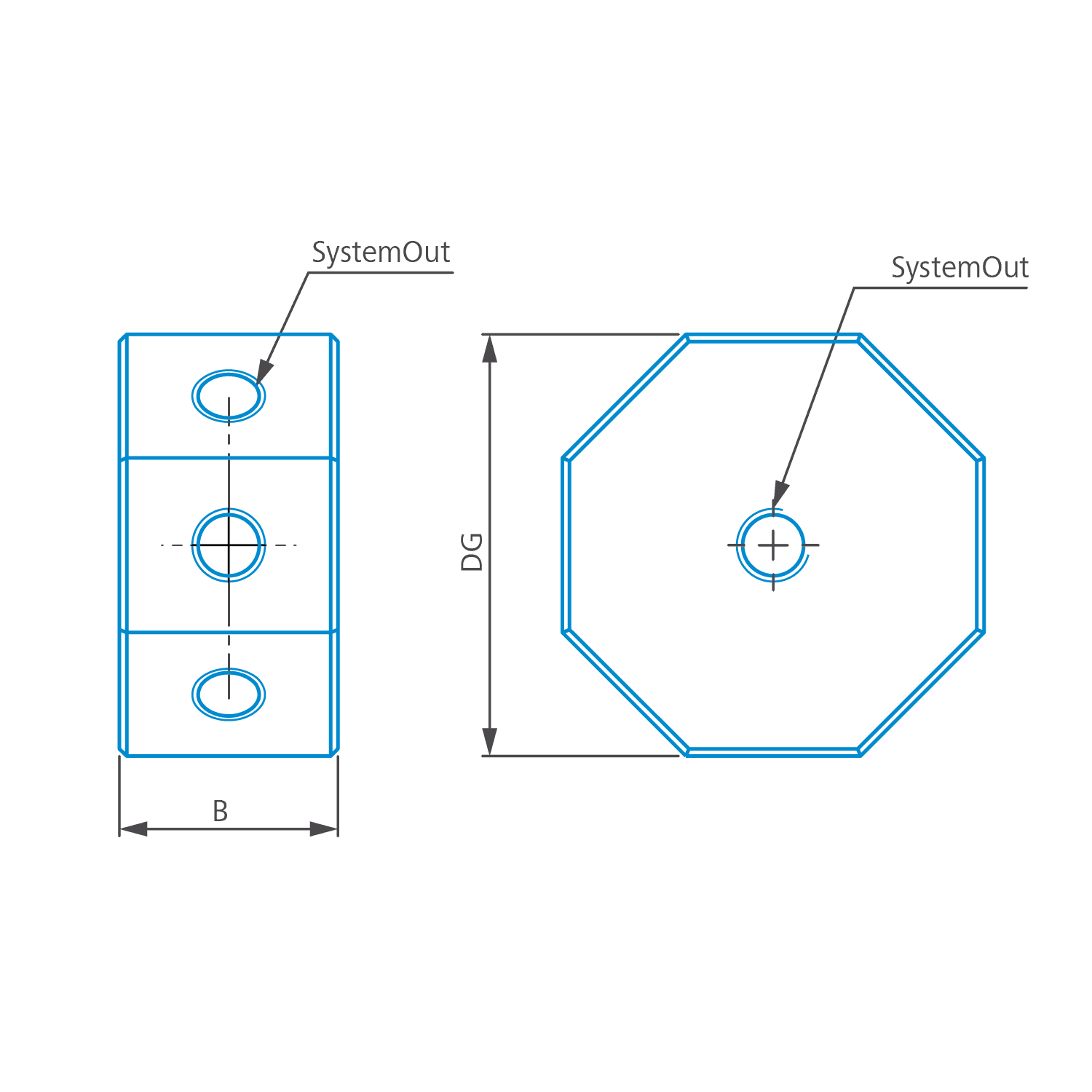 Cube, M5 8 sided, Titanium