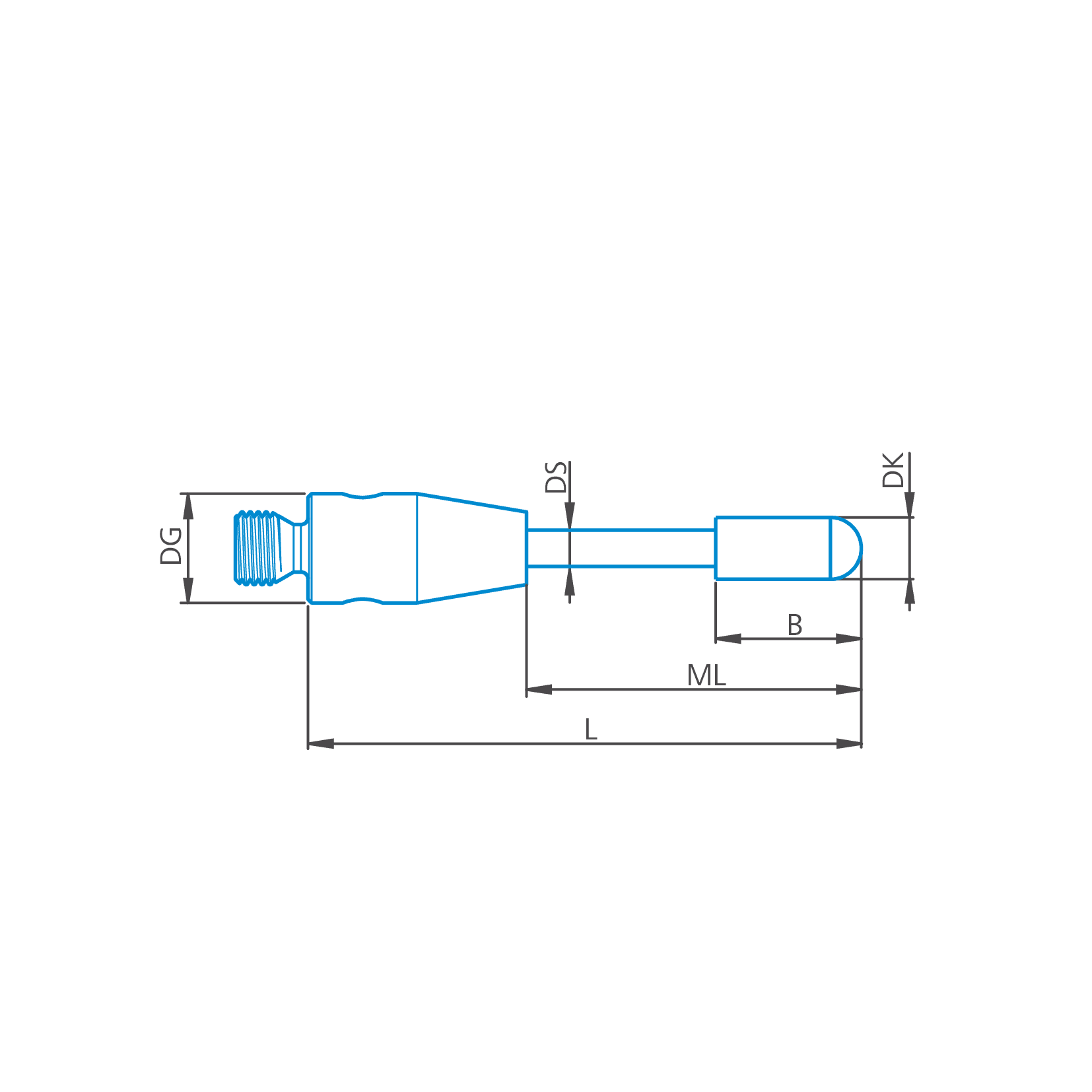 Cylinder stylus M2, DK4 L20