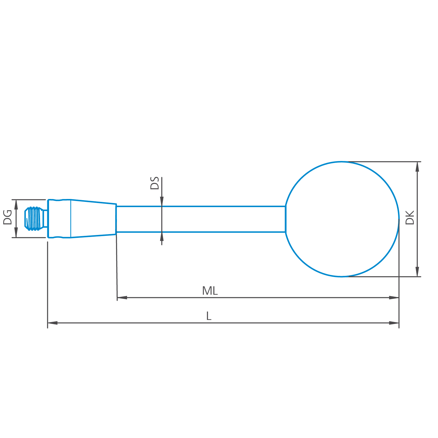 Stylus straight M3 XXT, DK8.731 L45