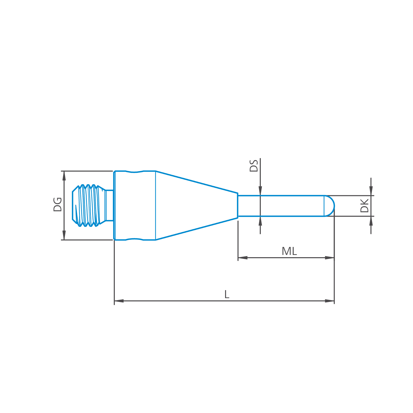 Cylinder stylus M3 XXT, DK1.5 L16
