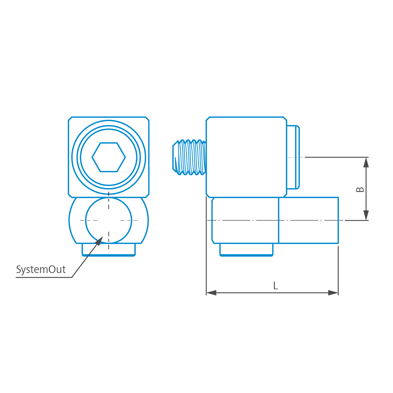 Offset rotating knuckle joint, M3