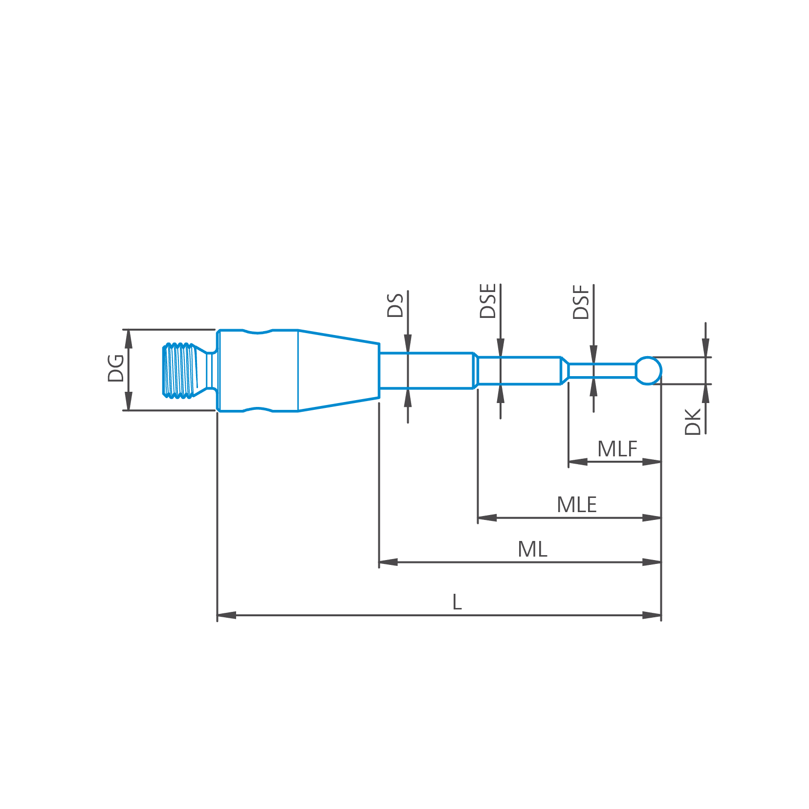 Stylus stepped M2, DK0.3 L15