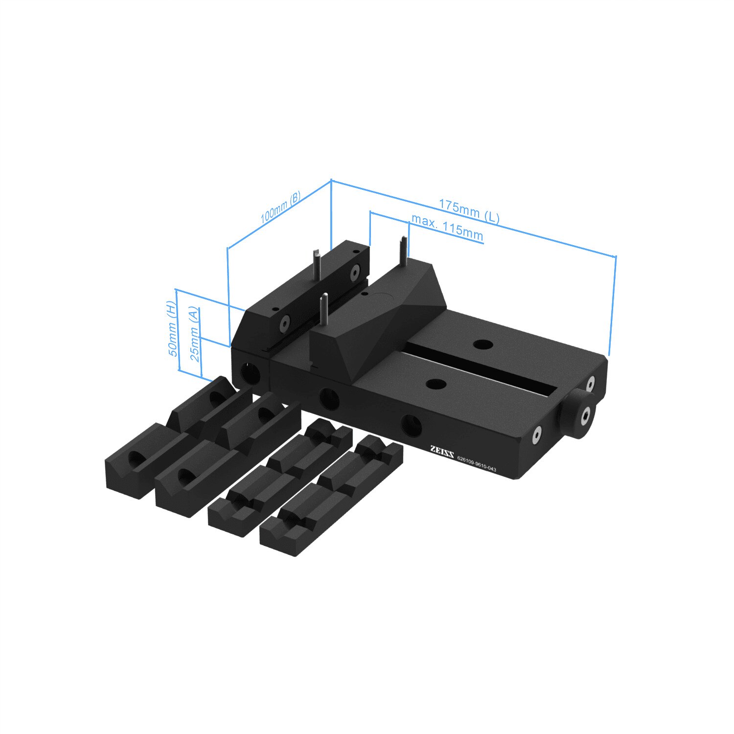 Vise - 175x100x50mm, clamping range 115, AF25
