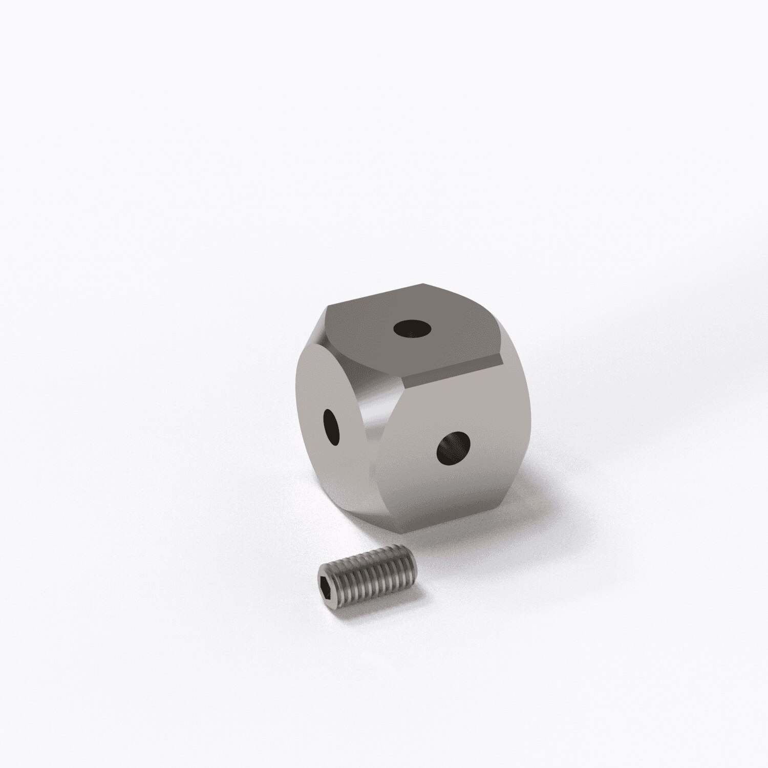 Cube, M5 Titanium 20 mm with removeable screw