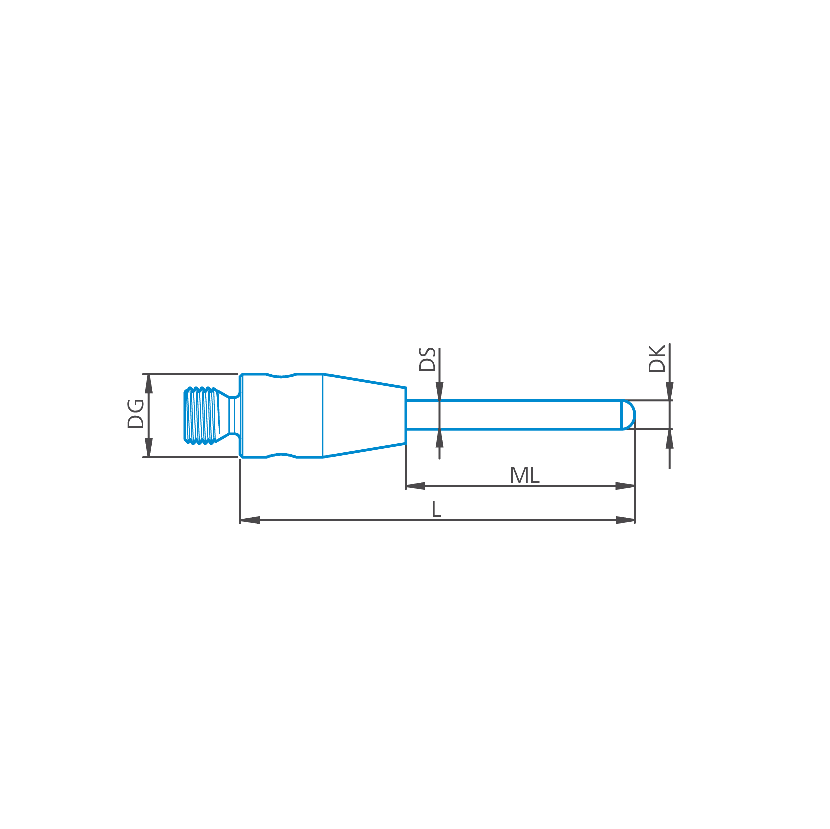 Cylinder stylus M2, DK1.5 L15